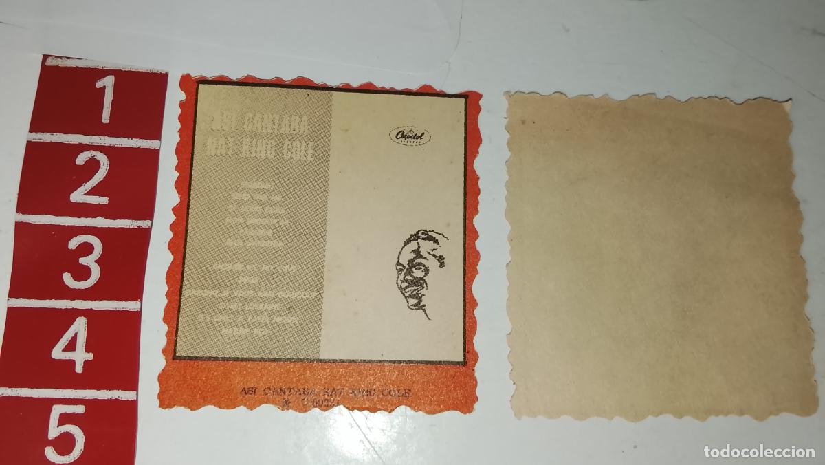 M&uacute;sica de colecci&oacute;n: musica - cromo o similar papel troquelado - cantante - NAT KING COLE