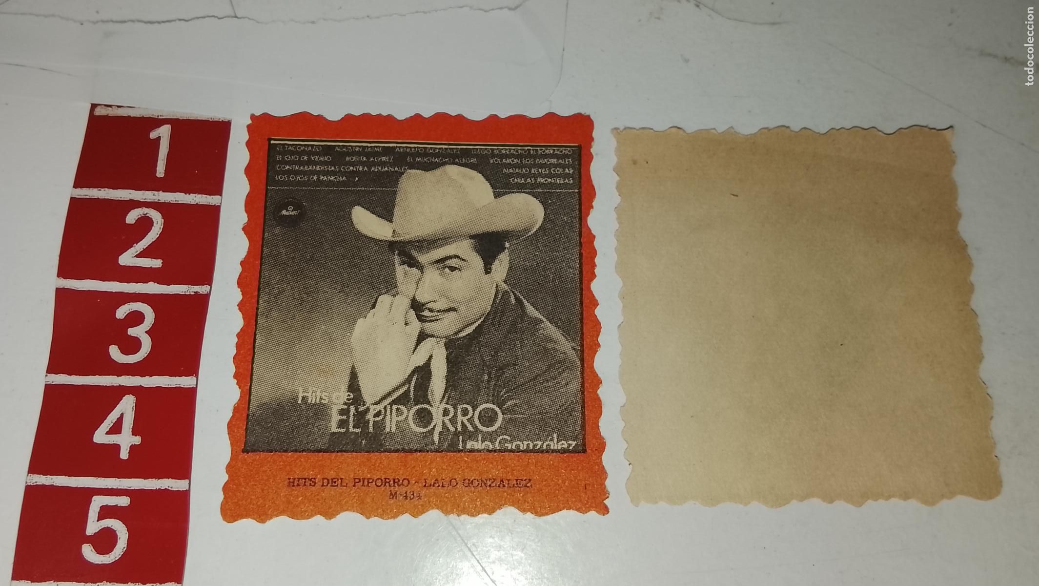 M&uacute;sica de colecci&oacute;n: musica - cromo o similar papel troquelado - cantante - EULALIO GONZALEZ EL PIPORRO