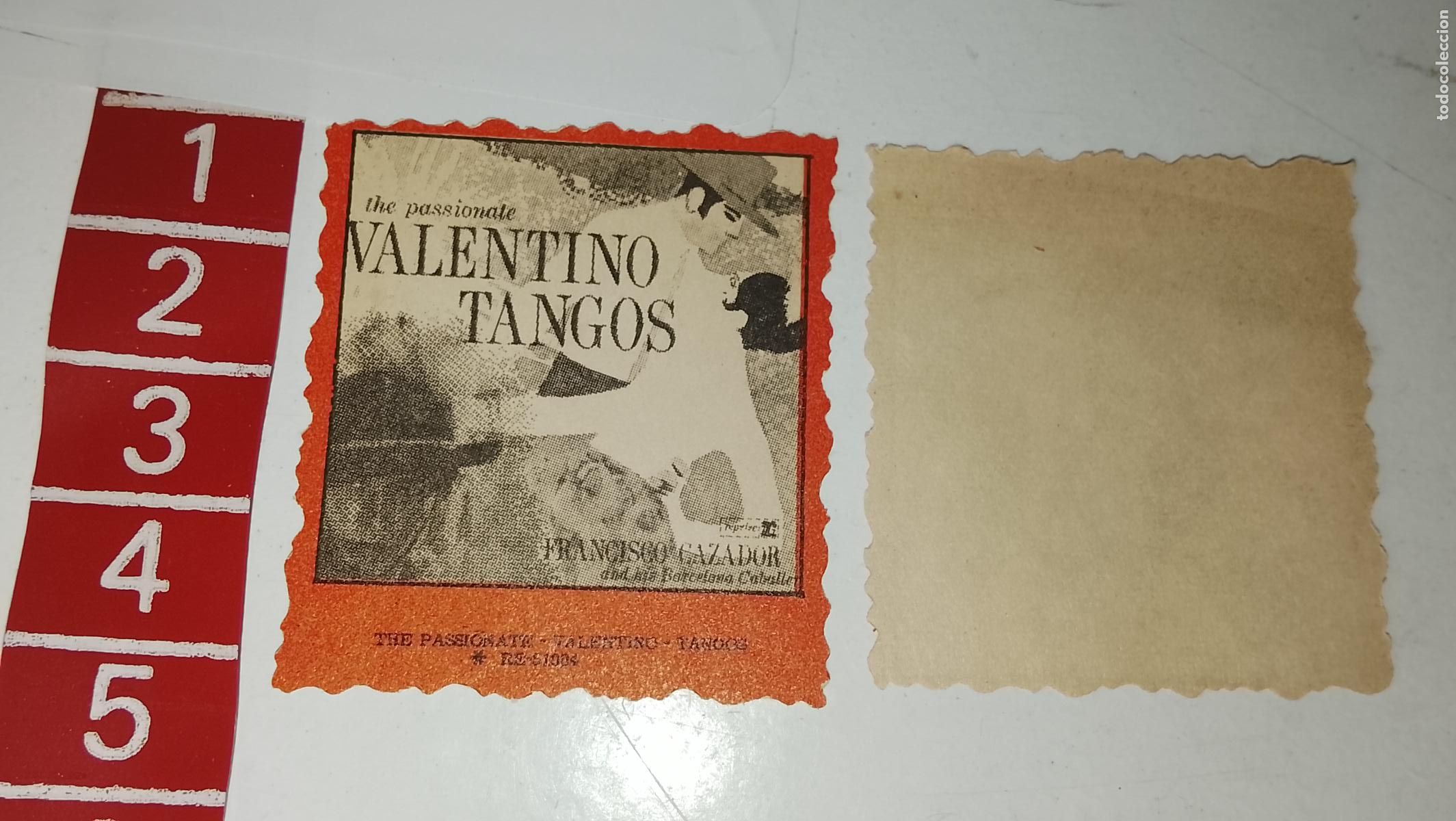 Musique de collection: musica - cromo o similar papel troquelado - cantante - VALENTINO TANGOS