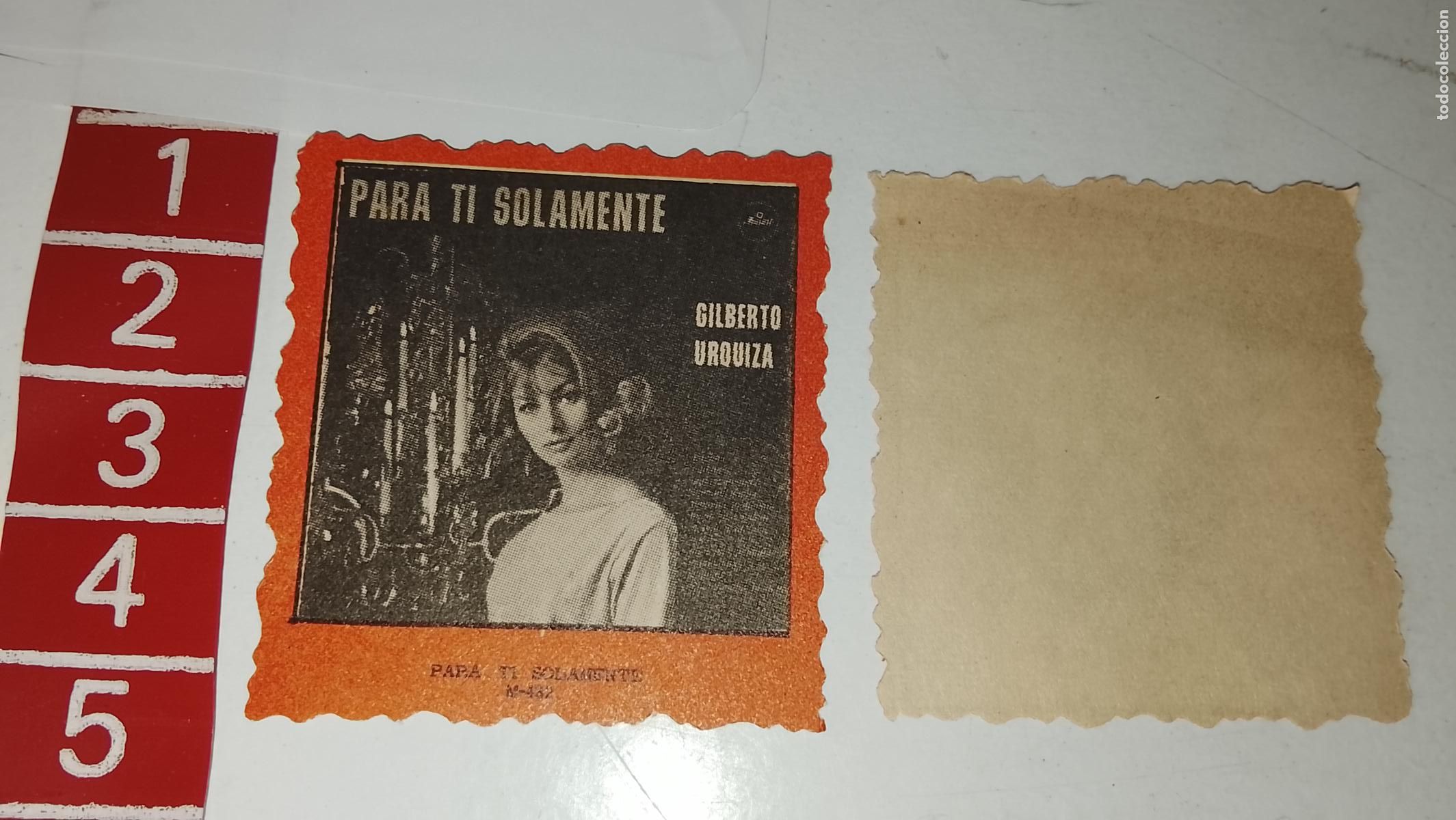 Musique de collection: musica - cromo o similar papel troquelado - cantante - GILBERTO URQUIZA
