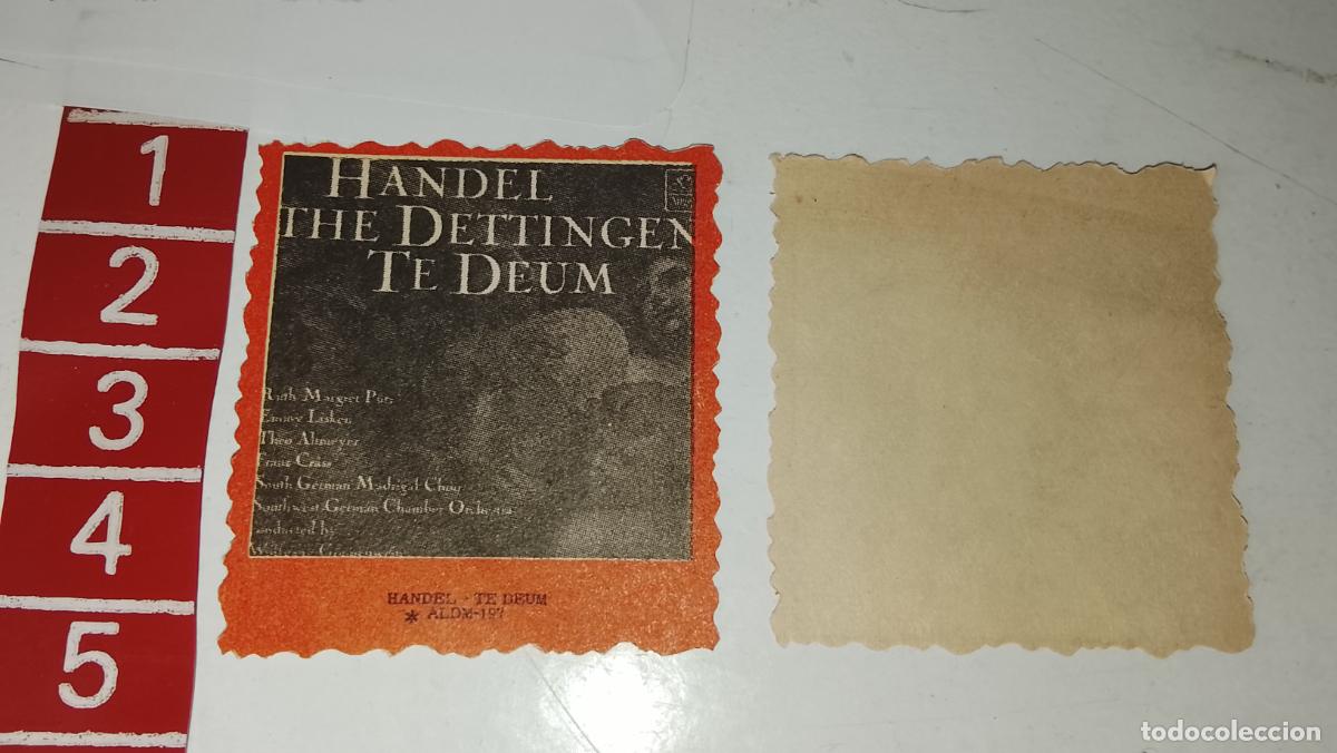 M&uacute;sica de colecci&oacute;n: musica - cromo o similar papel troquelado - cantante - HANDEL THE DETTINGEN TE DEUM