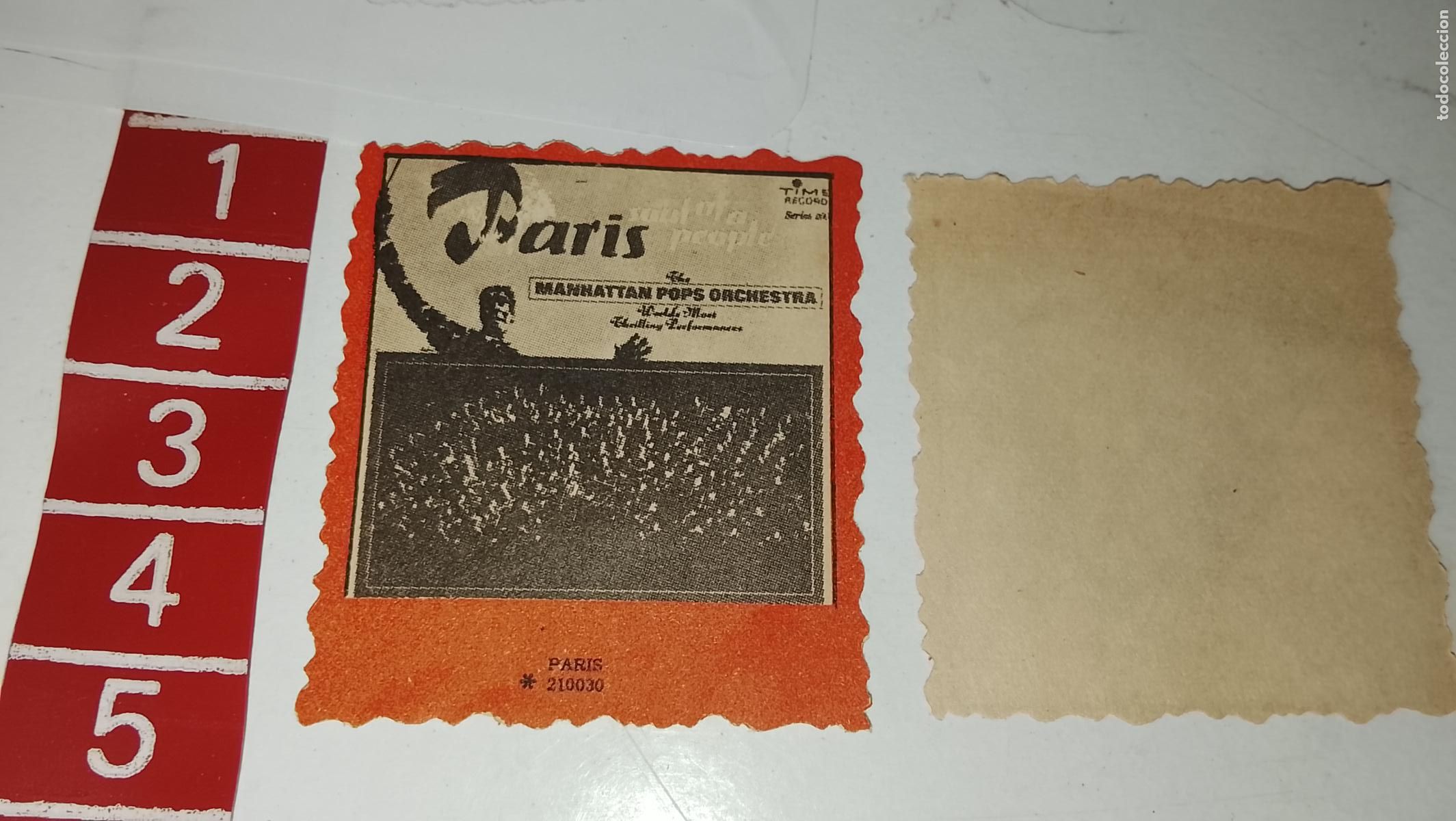 M&uacute;sica de colecci&oacute;n: musica - cromo o similar papel troquelado - cantante - ORQUESTA PARIS