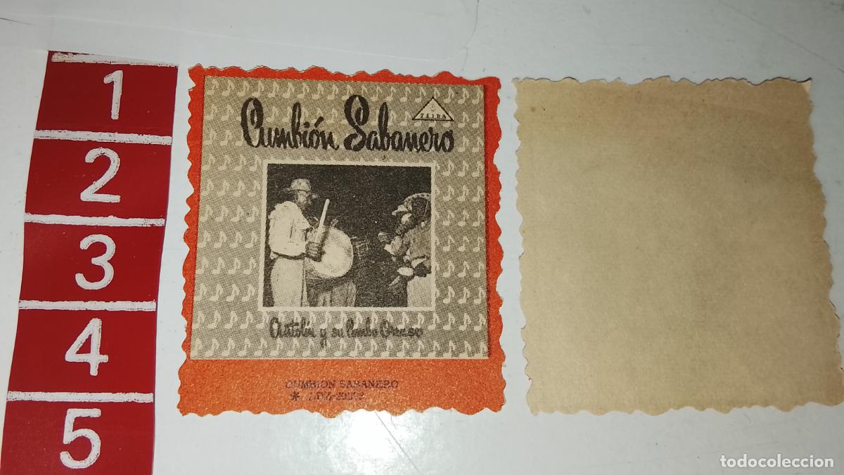 M&uacute;sica de colecci&oacute;n: musica - cromo o similar papel troquelado - cantante - CUBION SABANERO