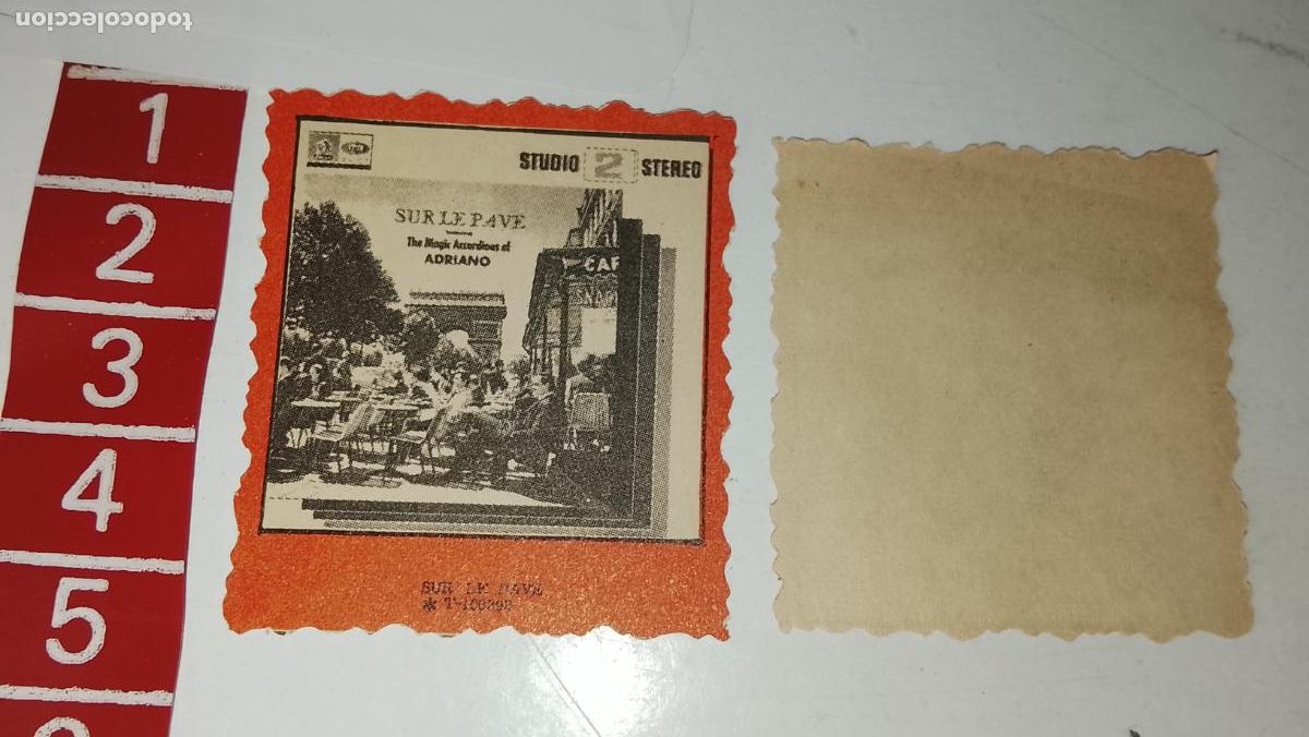 M&uacute;sica de colecci&oacute;n: musica - cromo o similar papel troquelado - cantante - SUR LE PAVE