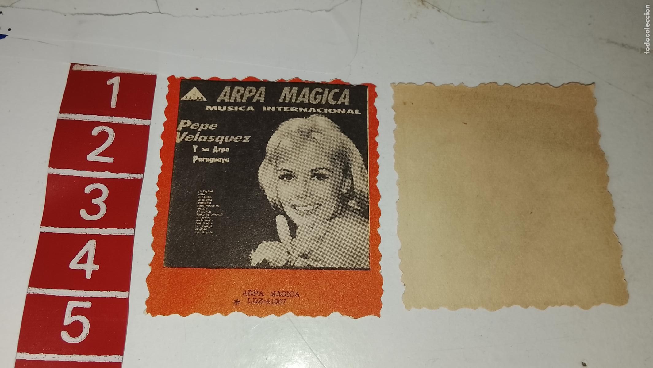 M&uacute;sica de colecci&oacute;n: musica - cromo o similar papel troquelado - cantante - ARPA MAGICA PEPE VELAZQUEZ