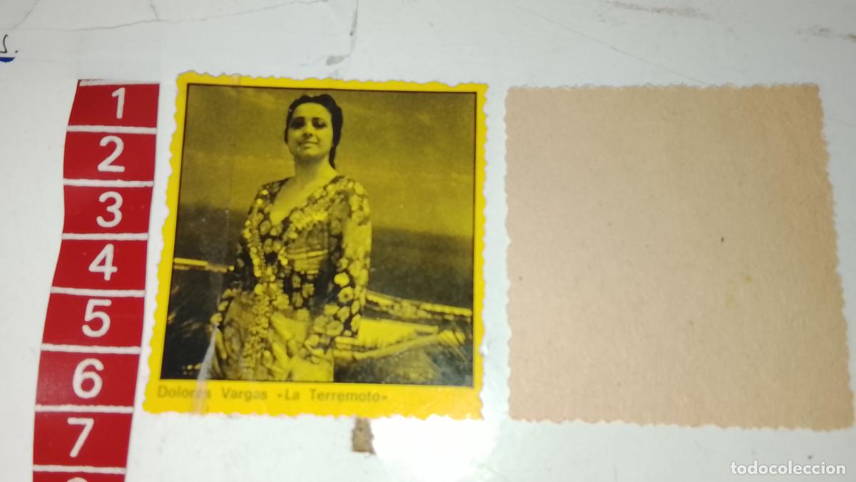 M&uacute;sica de colecci&oacute;n: musica - cromo o similar papel CARTON troquelado - cantante - dolores Vargas la terremoto