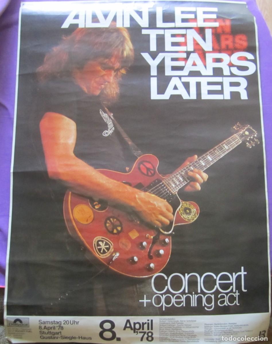 M&uacute;sica de colecci&oacute;n: POSTER ALVIN LEE & TEN YEARS LATER. ORIGINAL ALEMANIA 1978. 49,00x67,00.