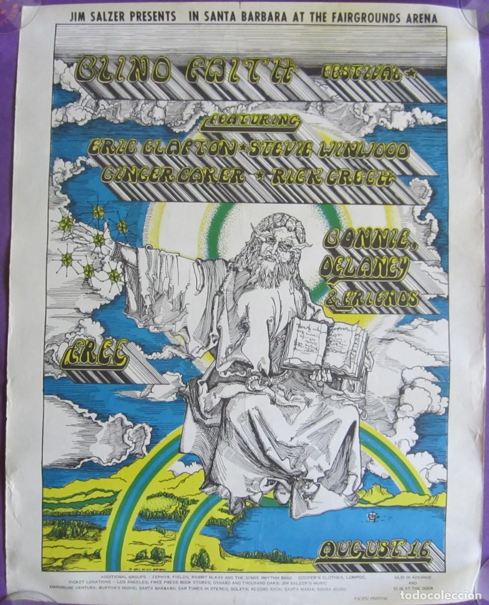 M&uacute;sica de colecci&oacute;n: POSTER BLIND FAITH: LIVE AT FAIRGROUNDS ARENA 16 AGOSTO 1969. ORIGINAL U.S.A. 45,00x57,00 cms.