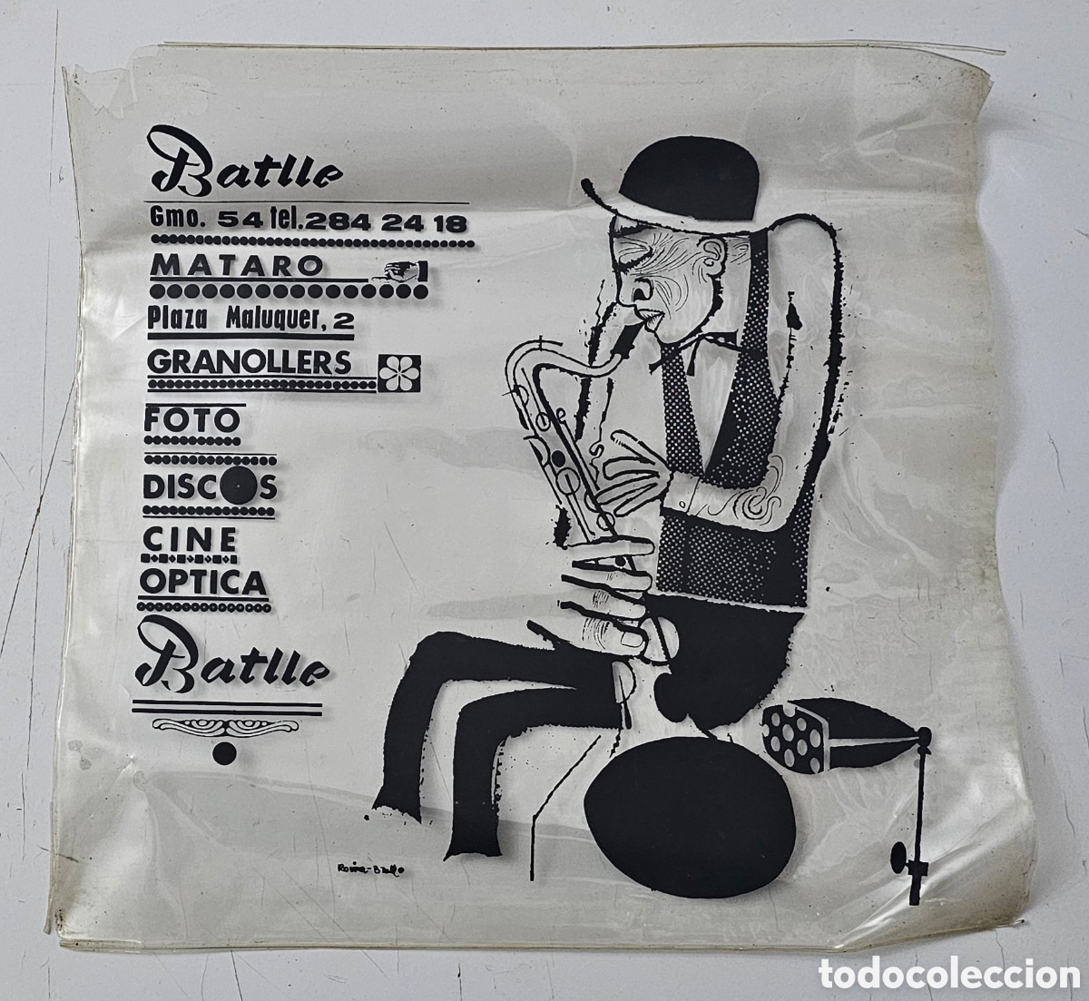 M&uacute;sica de colecci&oacute;n: FUNDA DE PLASTICO DURO PARA DISCOS LP DE TIENDA BATLLE MATARO GRANOLLERS