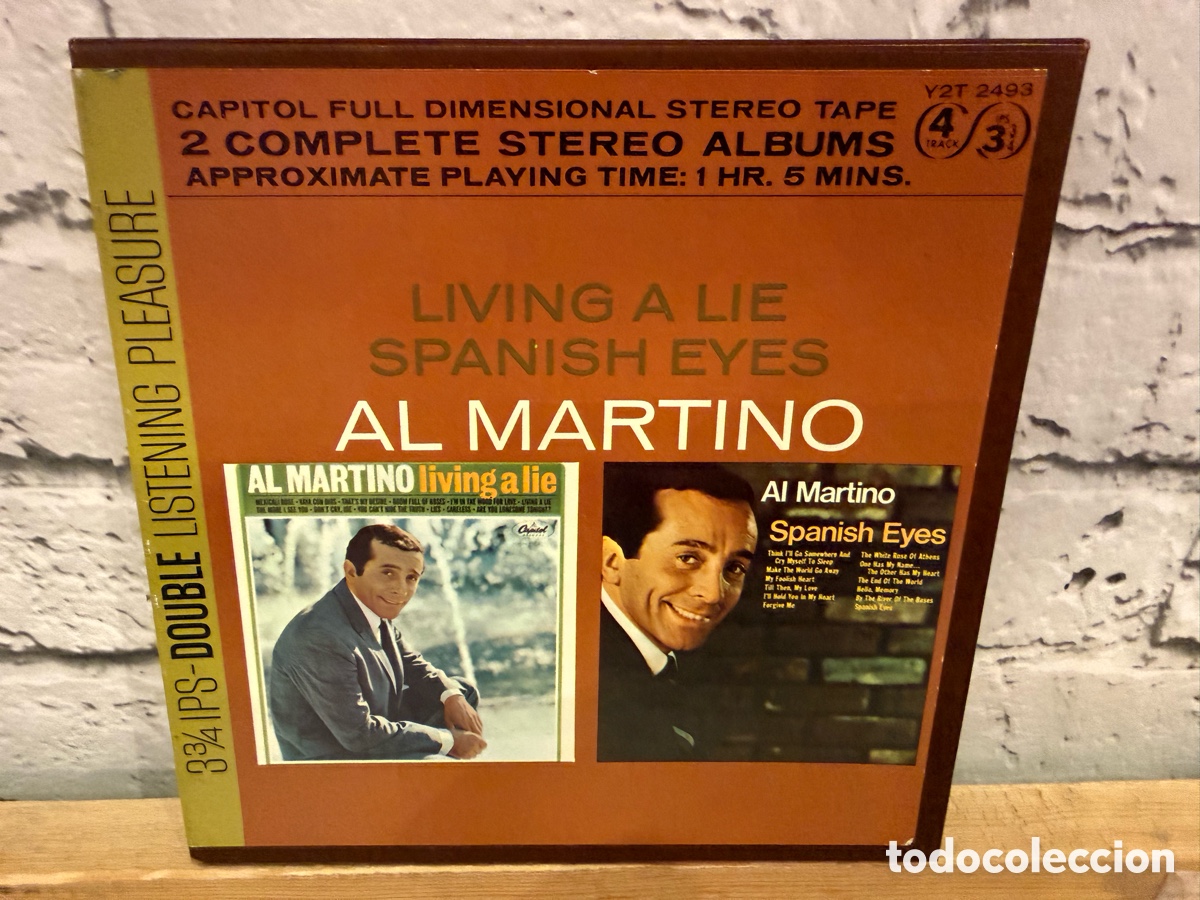 M&uacute;sica de colecci&oacute;n: Cinta original de magnetofono. Al martino living a lie spanish eyes.