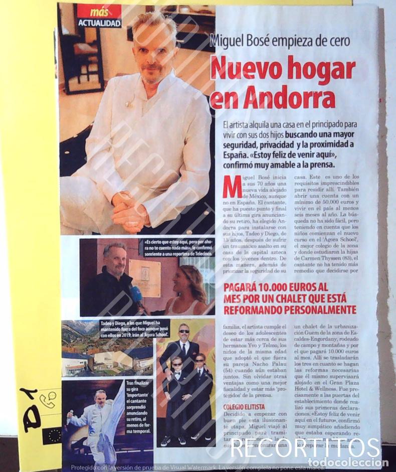M&uacute;sica de colecci&oacute;n: MIGUEL BOSE SE MUDA A ANDORRA