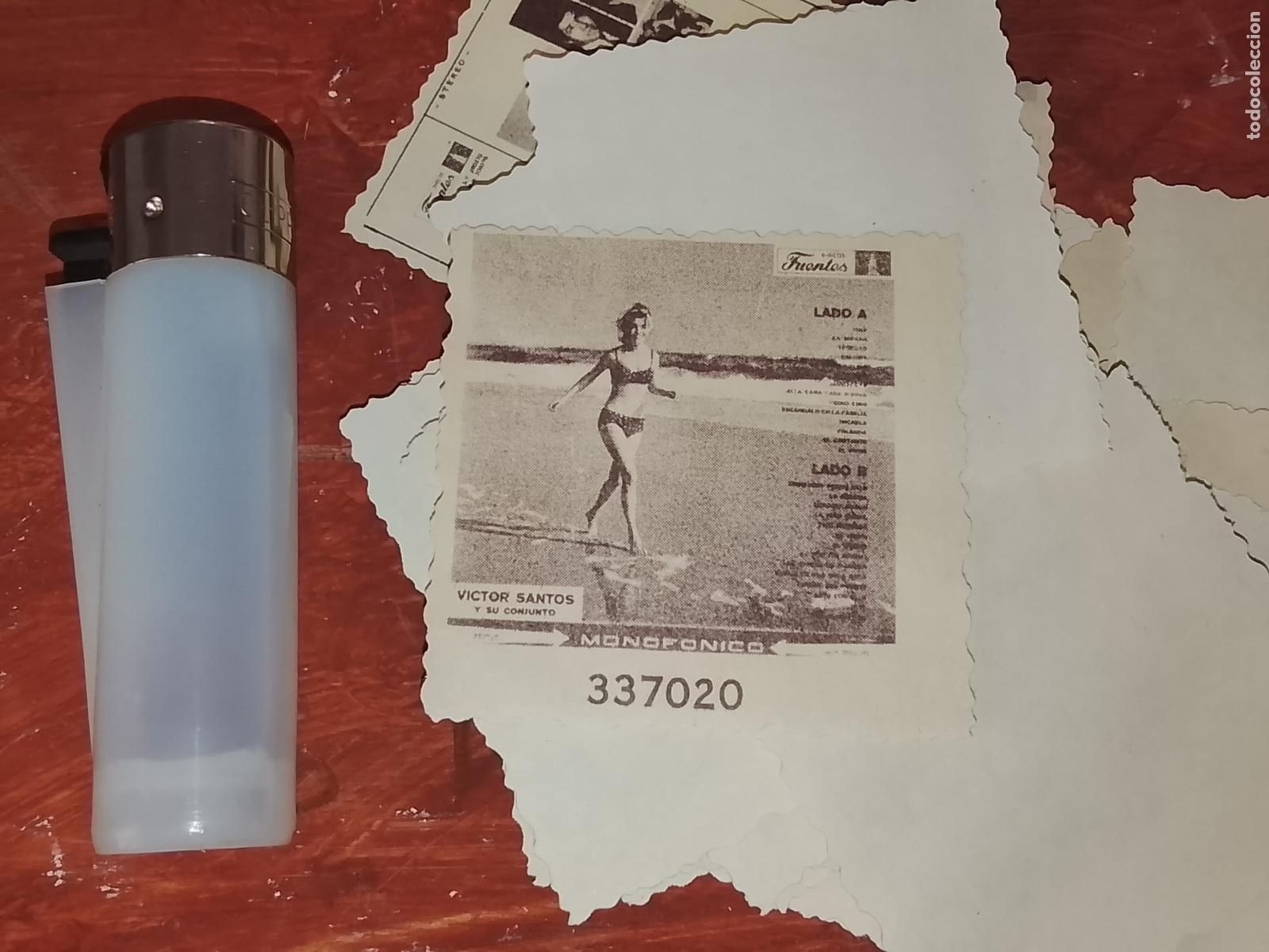 M&uacute;sica de colecci&oacute;n: SIMILAR A CROMO DE PAPEL troquelado MUSICA - cantante - VICTOR SANTOS