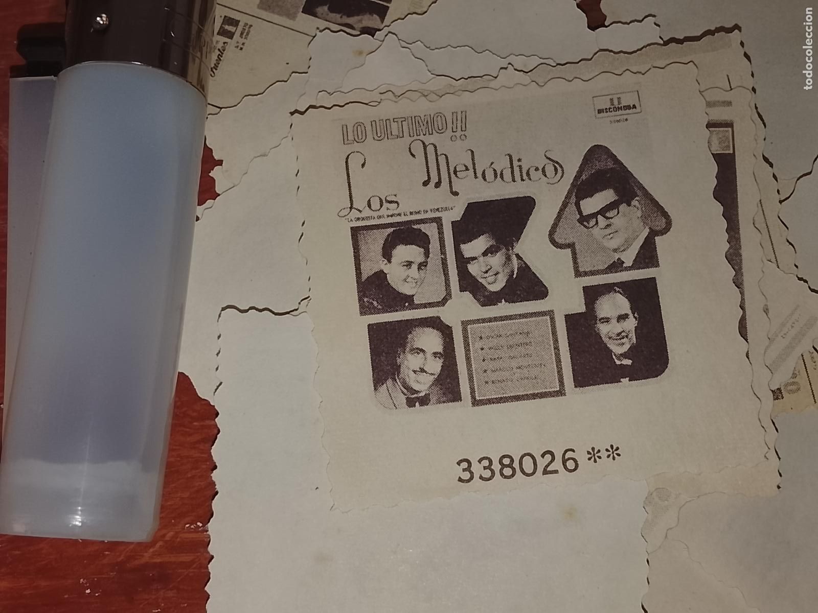 M&uacute;sica de colecci&oacute;n: SIMILAR A CROMO DE PAPEL troquelado MUSICA - CANTANTE O GRUPO - ORQUESTA LOS MELODICOS