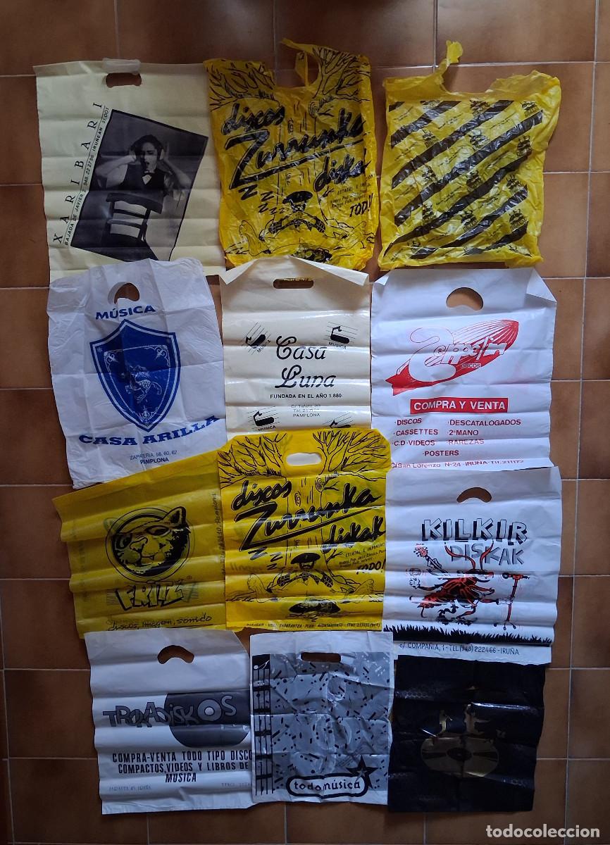 M&uacute;sica de colecci&oacute;n: Lote 12 bolsas antiguas de tiendas de discos formato LP