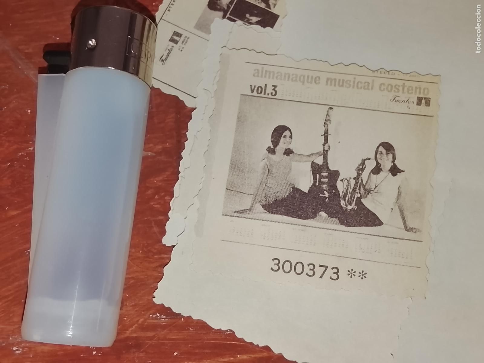 M&uacute;sica de colecci&oacute;n: SIMILAR A CROMO DE PAPEL troquelado MUSICA - CANTANTE O GRUPO - ALMANAQUE MUSICAL COSTE&Ntilde;O