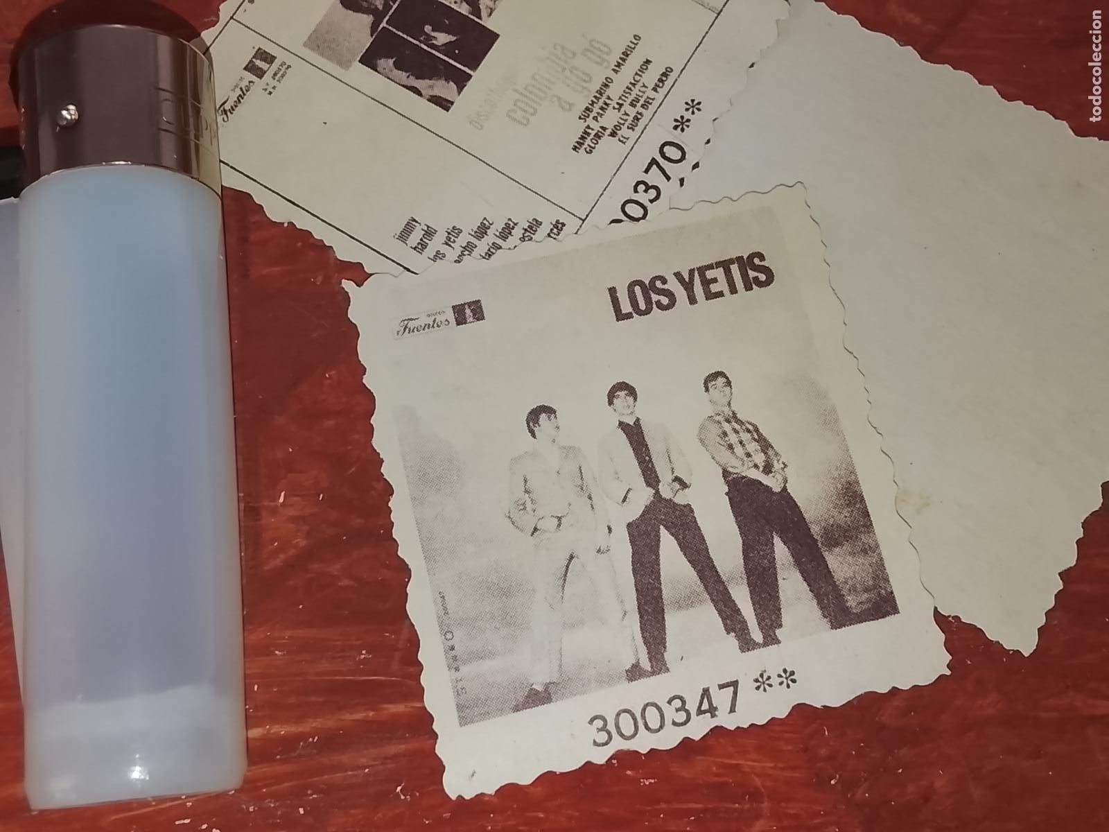 M&uacute;sica de colecci&oacute;n: SIMILAR A CROMO DE PAPEL troquelado MUSICA - CANTANTE O GRUPO - LOS YETIS