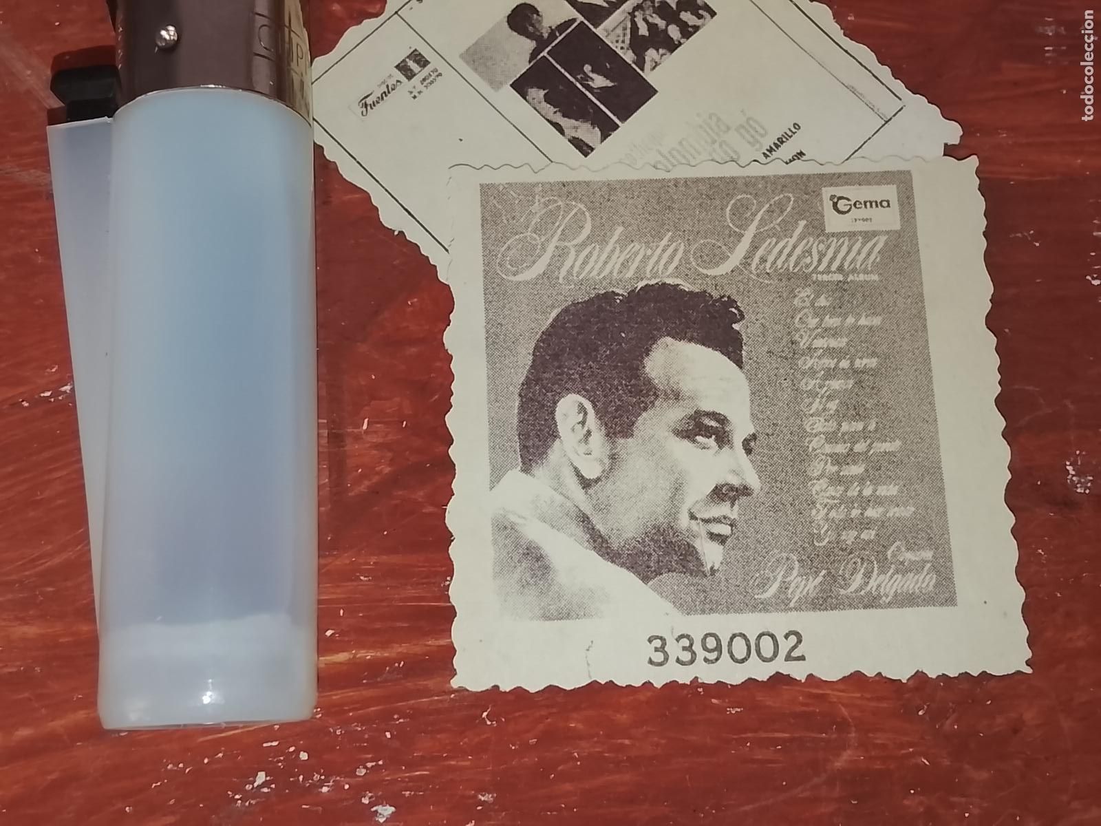 M&uacute;sica de colecci&oacute;n: SIMILAR A CROMO DE PAPEL troquelado MUSICA - CANTANTE O GRUPO - ROBERTO LEDESMA
