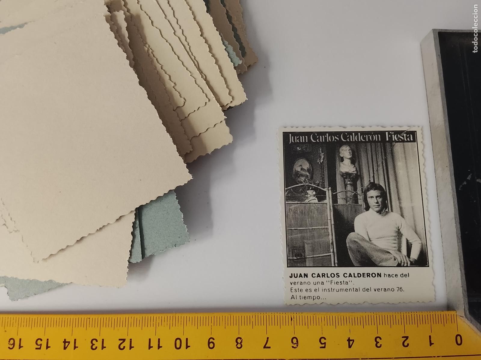 M&uacute;sica de colecci&oacute;n: SIMILAR A CROMO DE CARTON troquelado MUSICA - CANTANTE O GRUPO - JUAN CARLOS CARLDERON (RAJADO VER )