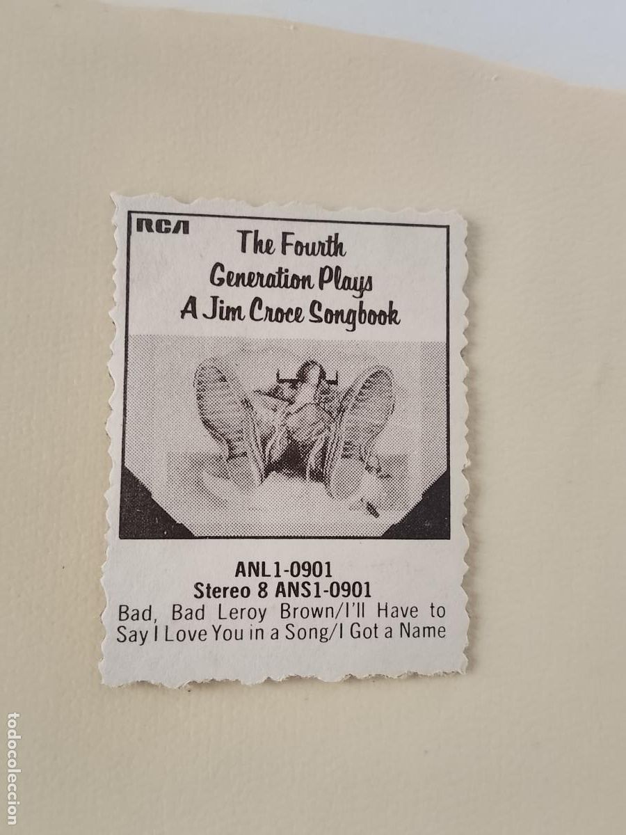 M&uacute;sica de colecci&oacute;n: SIMILAR A CROMO DE CARTON troquelado MUSICA - CANTANTE O GRUPO - THE FOURTH JIM CROCE SONGBOOK