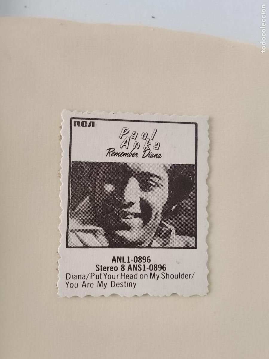 M&uacute;sica de colecci&oacute;n: SIMILAR A CROMO DE CARTON troquelado MUSICA - CANTANTE O GRUPO - PAUL ANKA