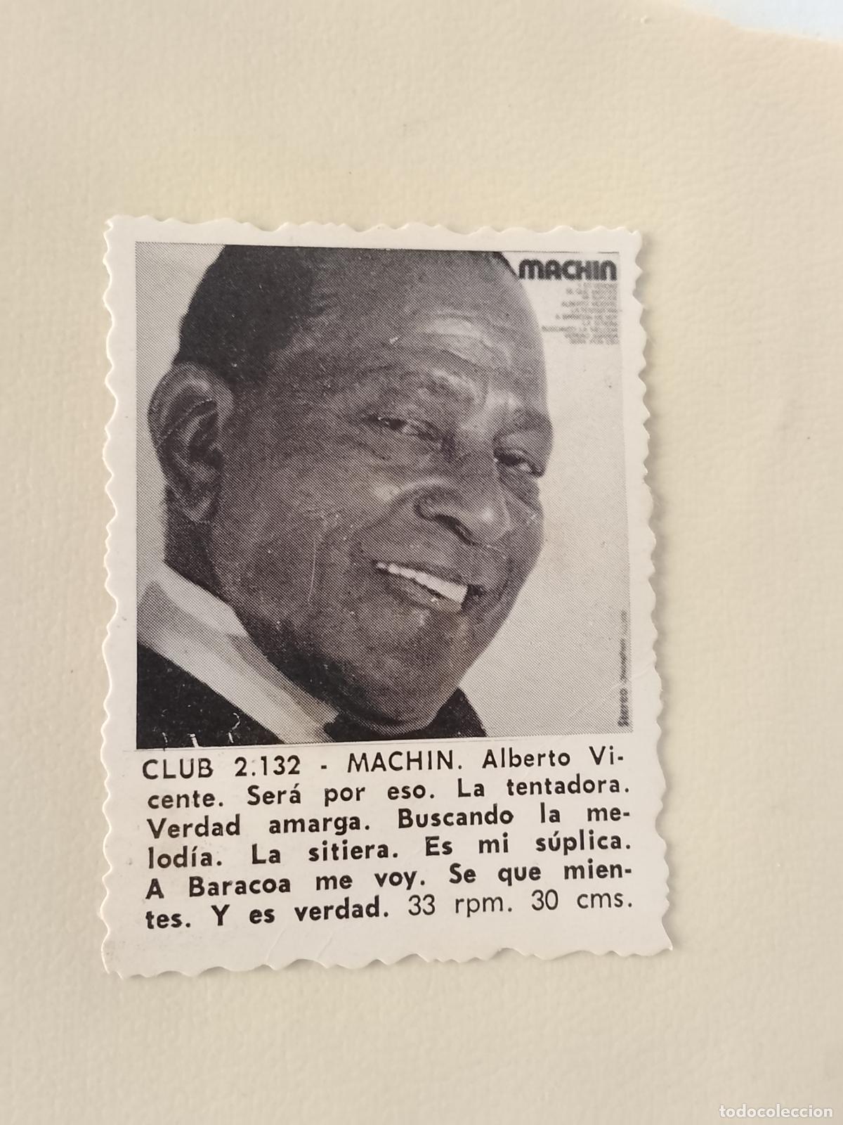 M&uacute;sica de colecci&oacute;n: SIMILAR A CROMO DE CARTON troquelado MUSICA - CANTANTE O GRUPO - ANTONIO MACHIN