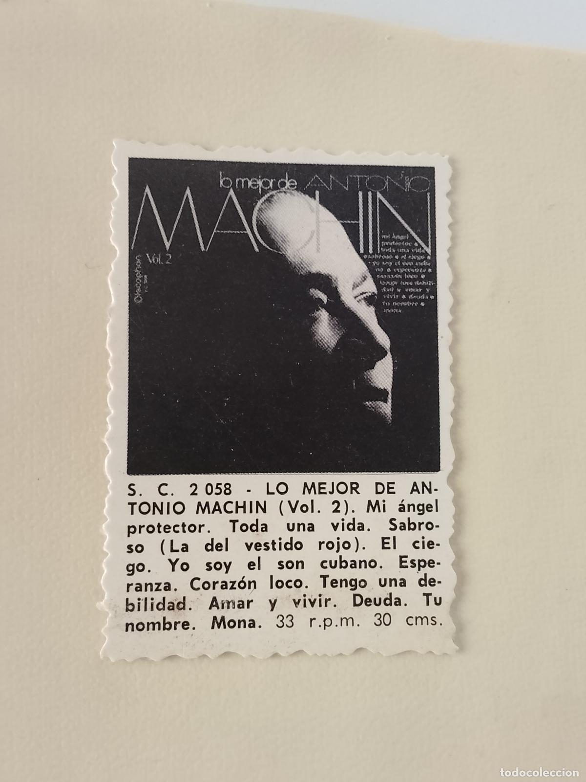 M&uacute;sica de colecci&oacute;n: SIMILAR A CROMO DE CARTON troquelado MUSICA - CANTANTE O GRUPO - ANTONIO MACHIN