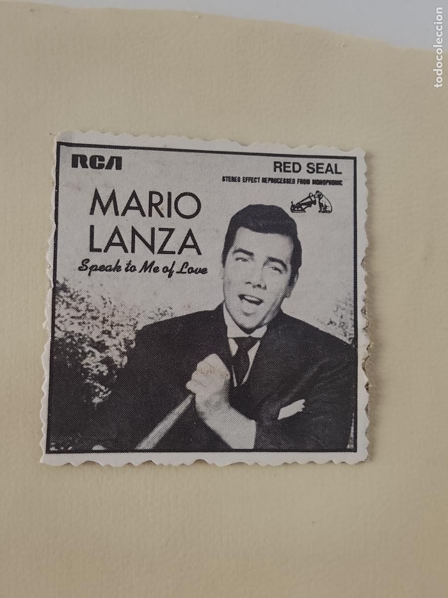 M&uacute;sica de colecci&oacute;n: SIMILAR A CROMO DE CARTON troquelado MUSICA - CANTANTE O GRUPO - MARIO LANZA