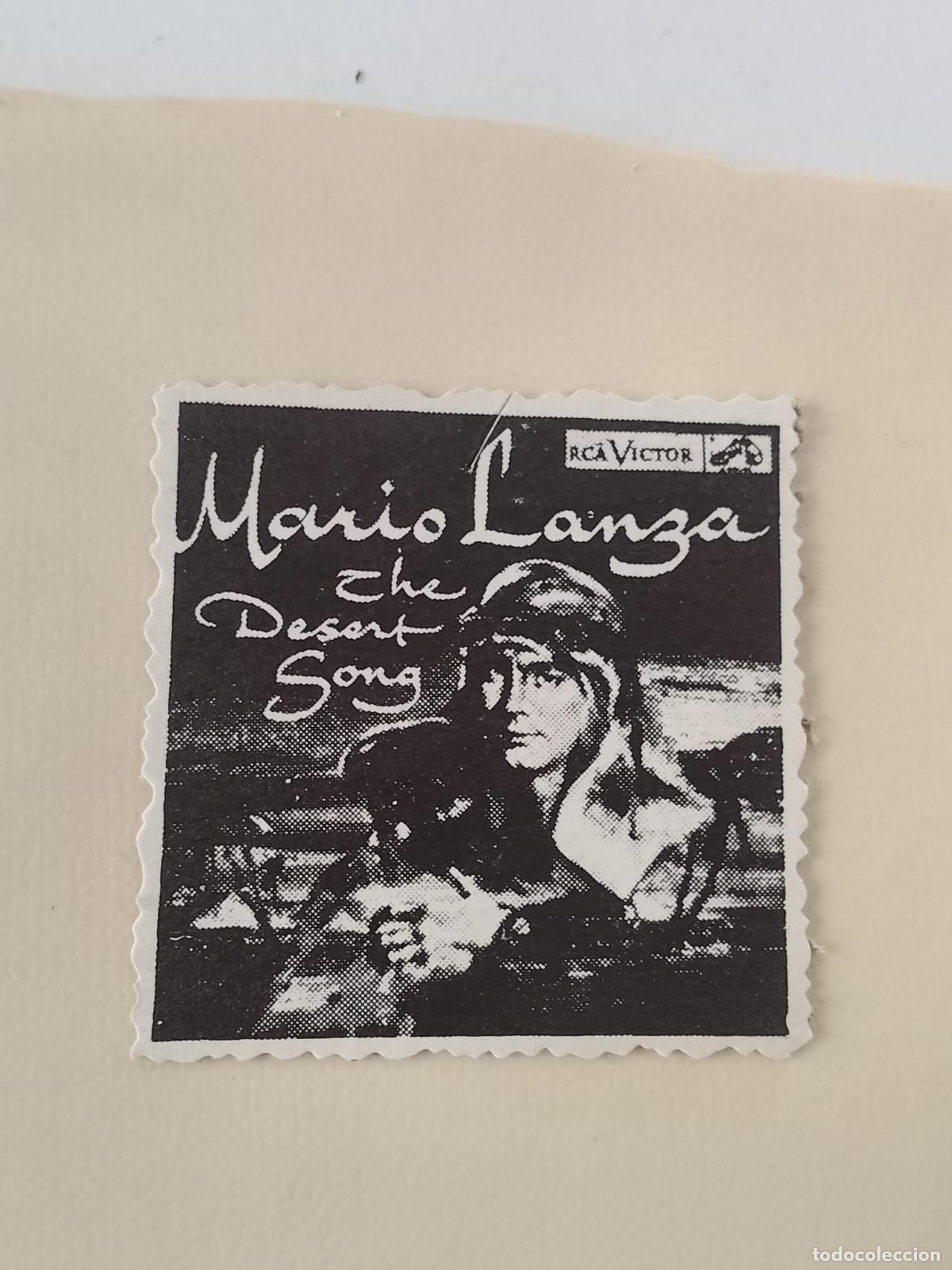 M&uacute;sica de colecci&oacute;n: SIMILAR A CROMO DE CARTON troquelado MUSICA - CANTANTE O GRUPO - MARIO LANZA