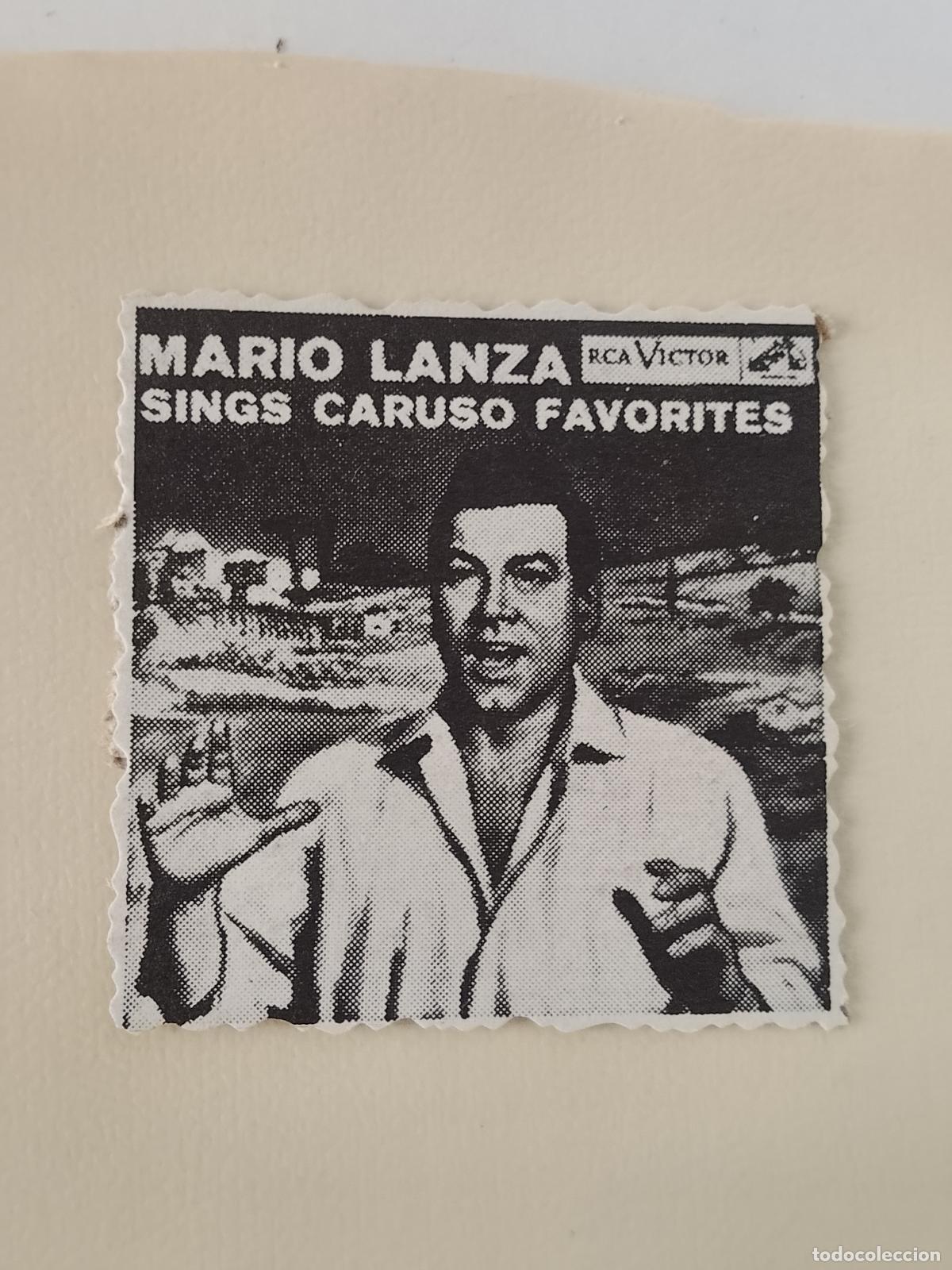 M&uacute;sica de colecci&oacute;n: SIMILAR A CROMO DE CARTON troquelado MUSICA - CANTANTE O GRUPO - MARIO LANZA
