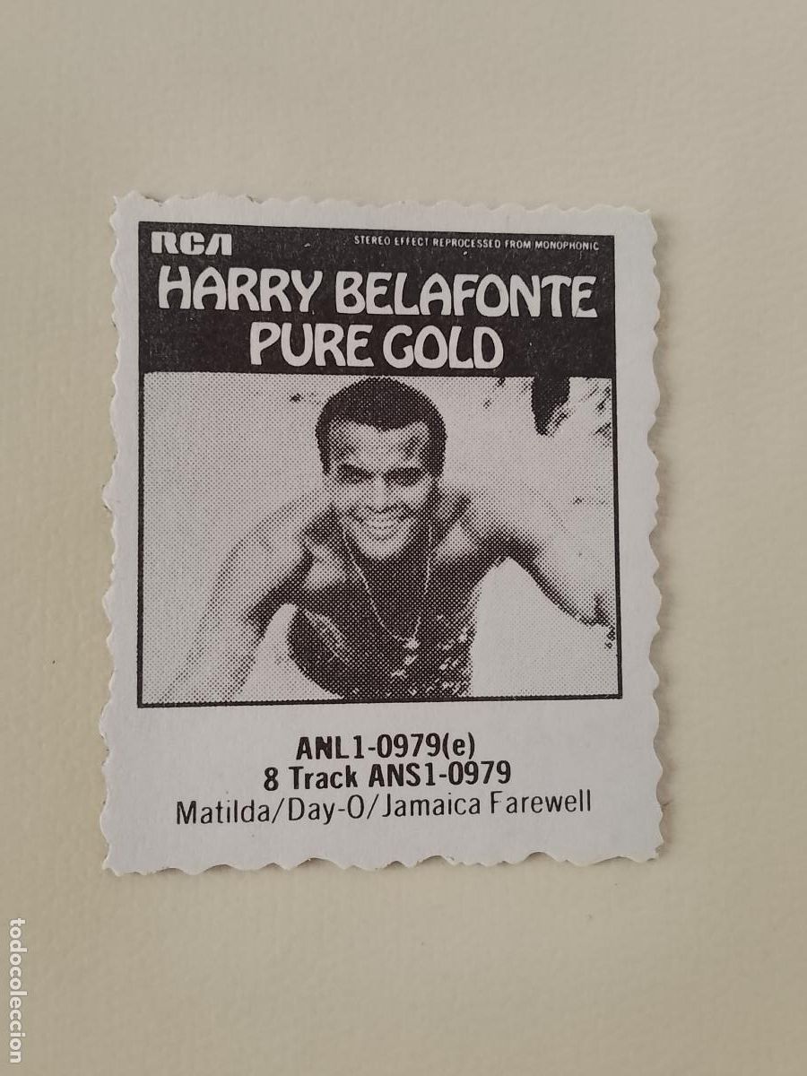 M&uacute;sica de colecci&oacute;n: SIMILAR A CROMO DE CARTON troquelado MUSICA - CANTANTE O GRUPO - harry belafonte pure gold