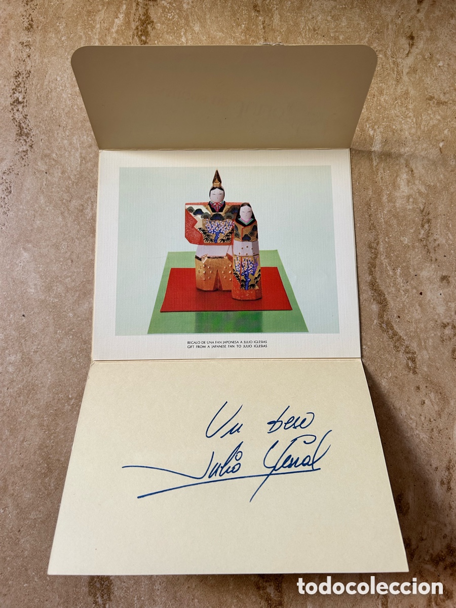 Musica di collezione: Carta felicitaci&oacute;n postal navide&ntilde;a julio iglesias amigos de julio 1983 Miami Fan Club