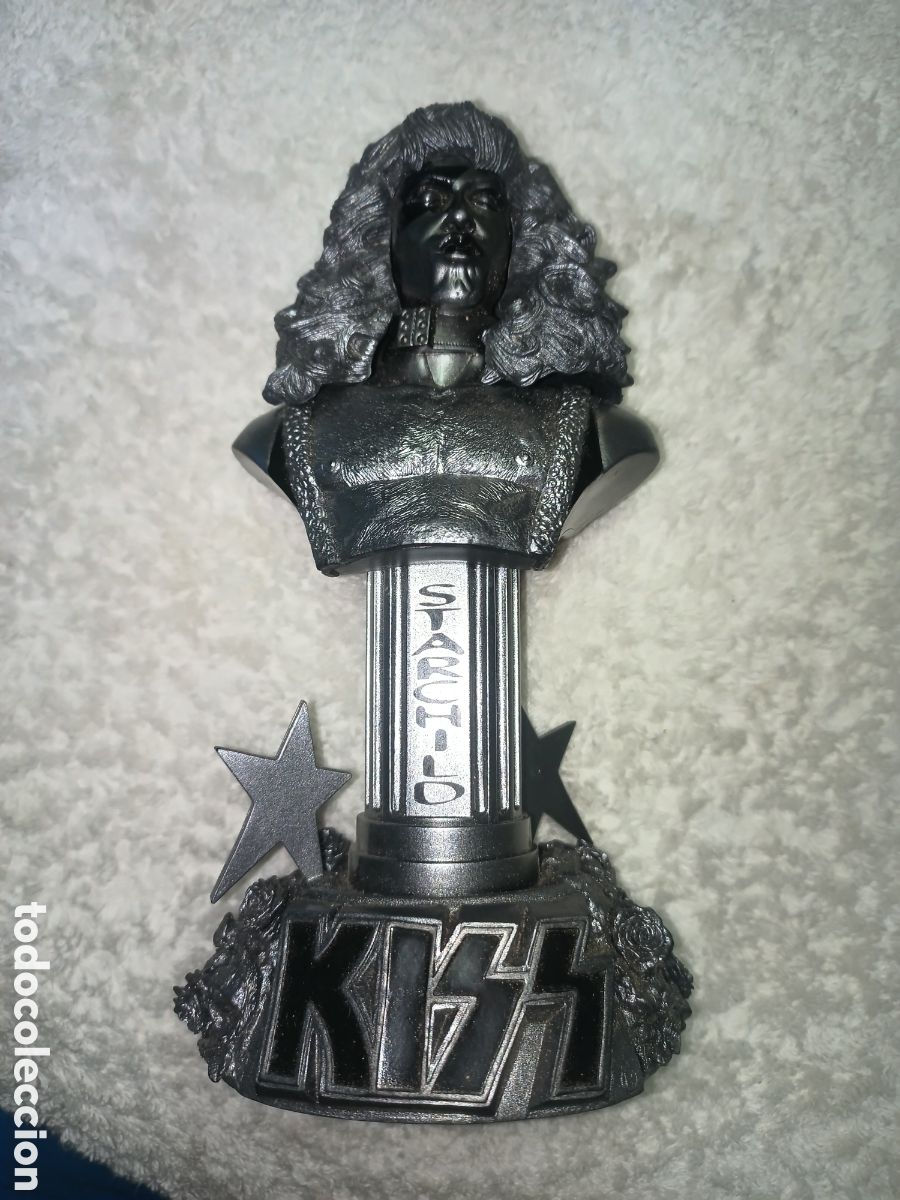 M&uacute;sica de colecci&oacute;n: FIGURA BUSTO KISS PAUL STANLEY STARCHILD MCFARLENE TOYS A&Ntilde;O 2002 RARA VERSI&Oacute;N PLATA / PELTRE