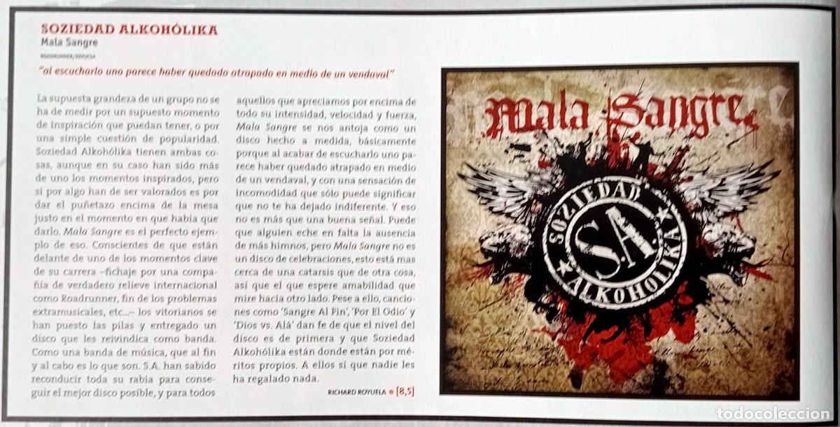 M&uacute;sica de colecci&oacute;n: SOZIEDAD ALKOHOLIKA - MALA SANGRE RECORTE REVISTA