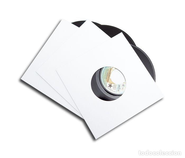M&uacute;sica de colecci&oacute;n: 20 CARPETAS DE CART&Oacute;N BLANCO PARA DISCOS DE VINILO SINGLE 7&rdquo; Y EP - NUEVAS -