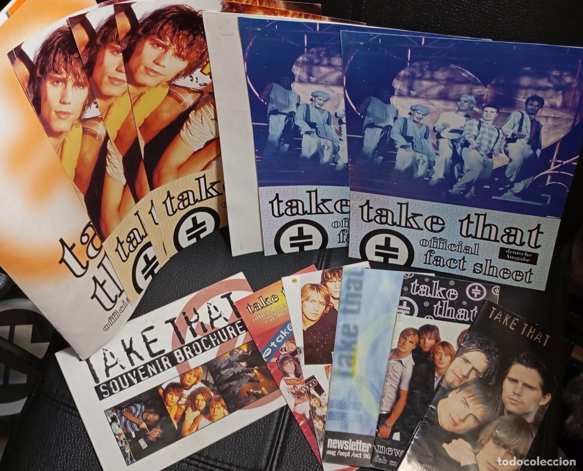 M&uacute;sica de colecci&oacute;n: TAKE THAT - LOTE DE OFFICIAL FAN CLUB - A&Ntilde;OS 90 - GARY BARLOW - MARK OWEN - ROBBIE WILLIAMS