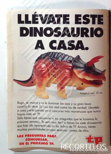 M&uacute;sica de colecci&oacute;n: CONCURSO DE DINOSAURIOS EN TP TELEPROGRAMA JURASSIC PARK