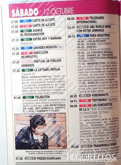M&uacute;sica de colecci&oacute;n: MANE TELEBUTEN 1992 TELE CINCO 5