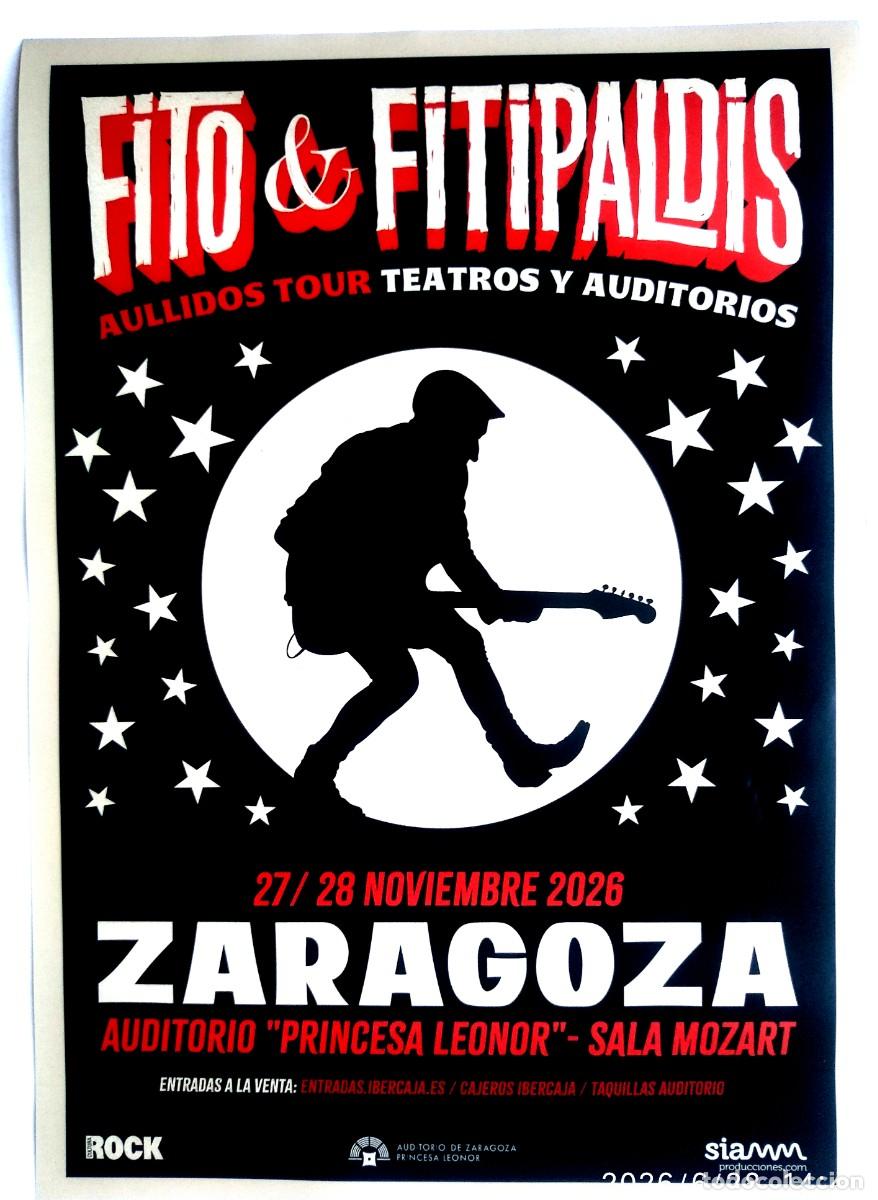 M&uacute;sica de colecci&oacute;n: FITO & FITIPALDIS. P&Oacute;STER 30 x 42 cms. 27/28 NOVIEMBRE 2026.