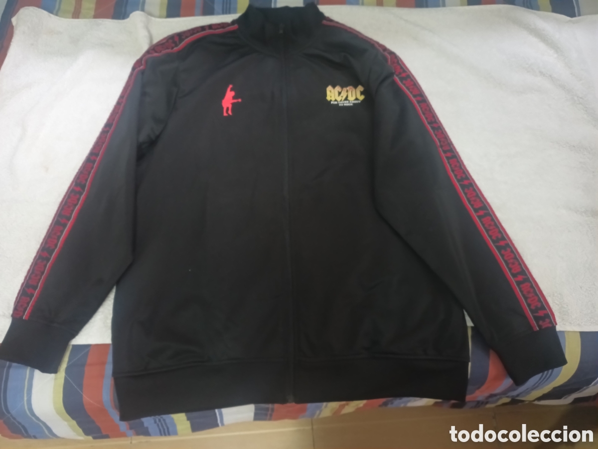 M&uacute;sica de colecci&oacute;n: CHAQUETA TIPO CHANDAL SUDADERA ACDC AC/DC AC DC FOR THOSE ABOUT TO ROCK PRINT DELANTERO Y TRASERO XL