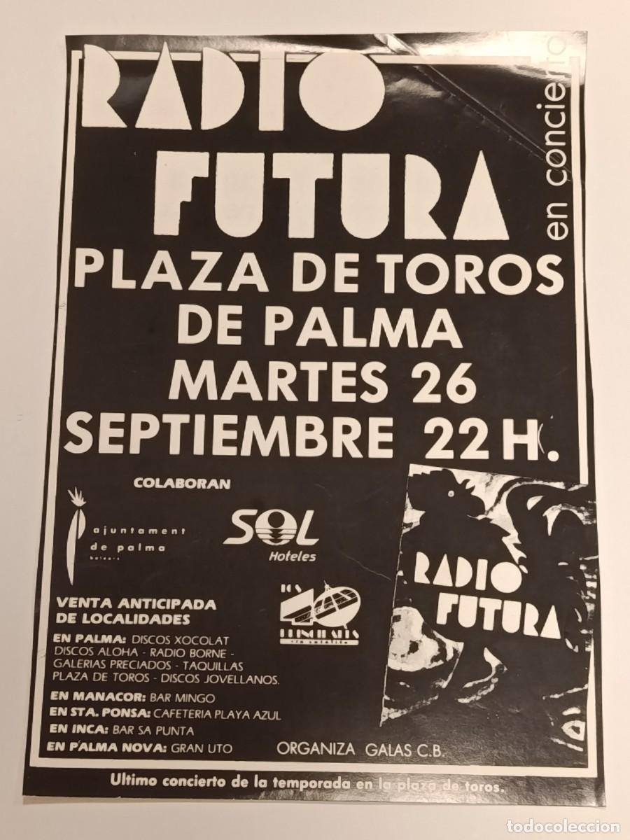 M&uacute;sica de colecci&oacute;n: Publicidad Revista Radio Futura en Concierto Plaza de Toros de Palma de Mallorca Movida Pop Rock