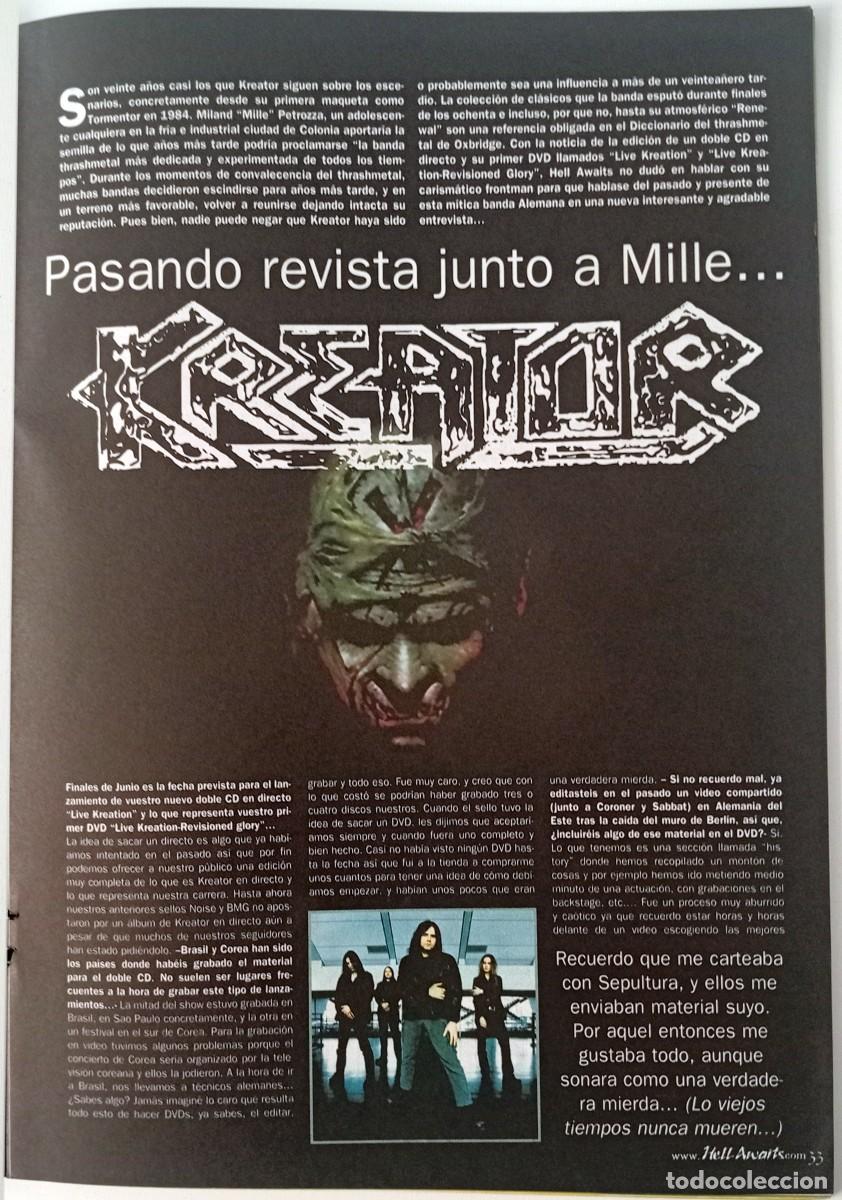 Collectible Music: MAGAZINE CLIPPINGS KREATOR (P&Aacute;GINAS DE REVISTA)