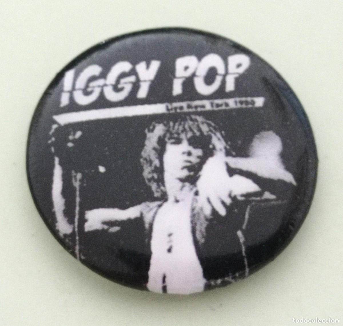 M&uacute;sica de colecci&oacute;n: CHAPA/BADGE (DE AGUJA) DE IGGY POP (LIVE NEW YORK 1980) (2,5cm Di&aacute;metro)