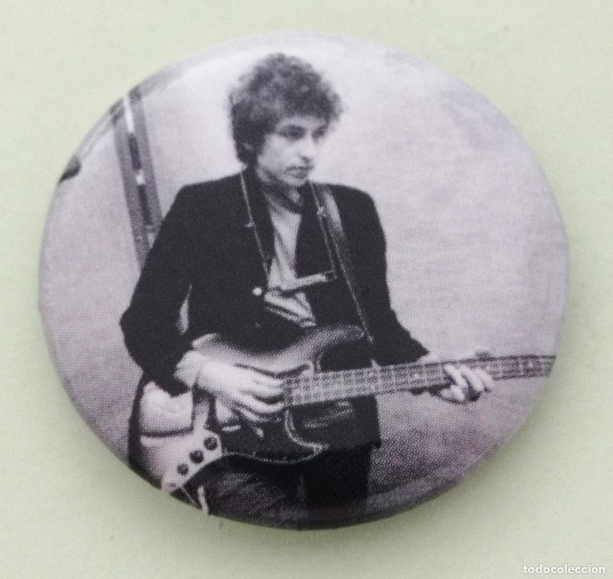 M&uacute;sica de colecci&oacute;n: CHAPA/BADGE (DE AGUJA) DE BOB DYLAN (2,5cm Di&aacute;metro)
