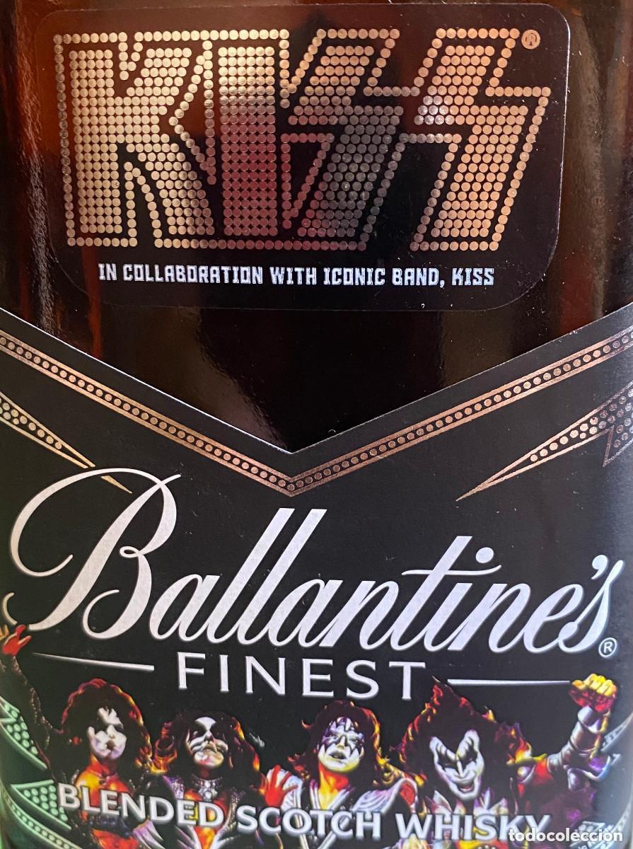 M&uacute;sica de colecci&oacute;n: Botella de whisky Ballantine's. Edici&oacute;n limitada dedicada al grupo de metal rock KISS. Nueva.
