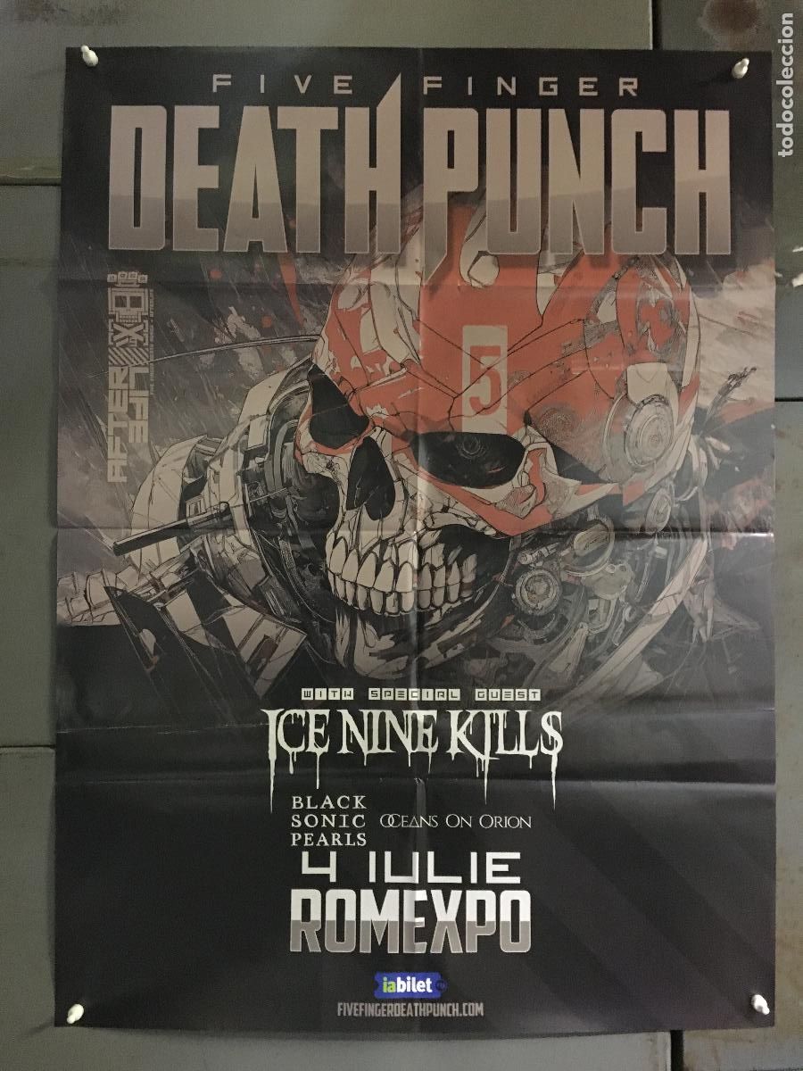 Musique de collection: AFJ50 FIVE FINGER DEATH PUNCH ICE NINE KILLS CONCIERTO BUCAREST POSTER ORIGINAL 64X88 RUMANO