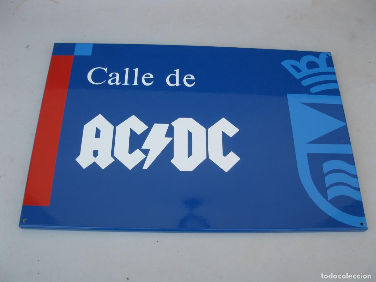M&uacute;sica de colecci&oacute;n: CHAPA - PLACA ORIGINAL DE LA CALLE AC/DC DE LEGAN&Eacute;S - NUEVA.