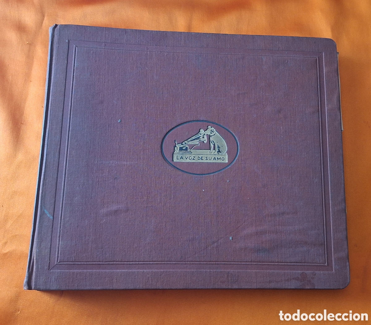 M&uacute;sica de colecci&oacute;n: Antigua Carpeta - Archivador para 12 Discos de Pizarra La Voz de Su Amo -