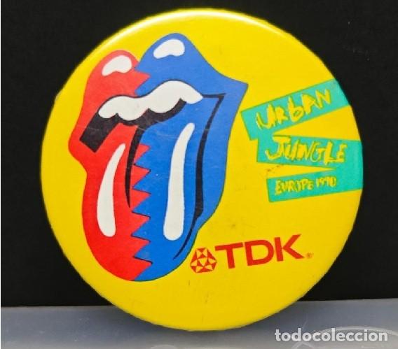 M&uacute;sica de colecci&oacute;n: Rolling stones - TOUR urban jungle TDK 1990 pin chapa PROMO !! EXC