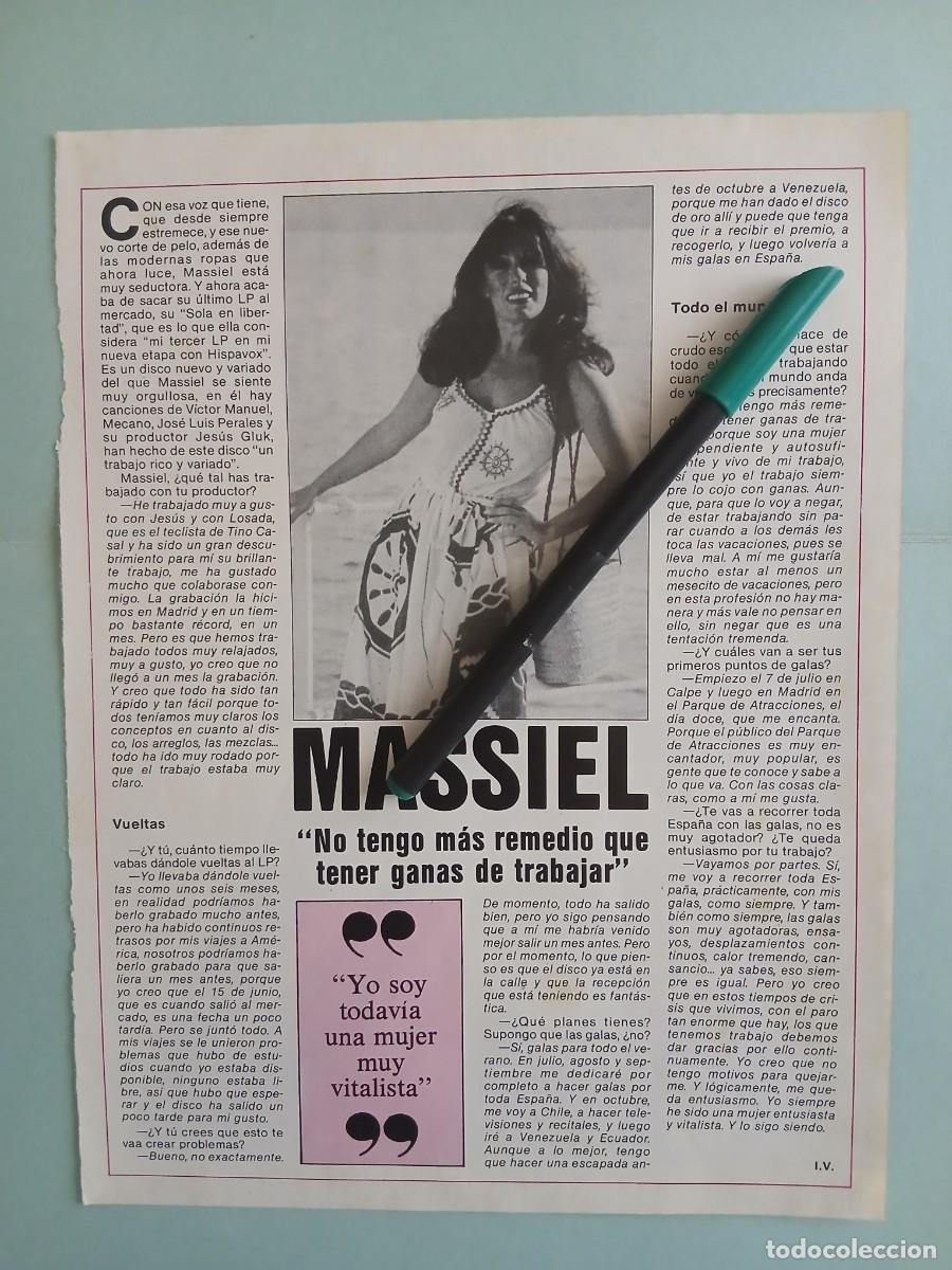 M&uacute;sica de colecci&oacute;n: MASSIEL. PECOS. ARTICULO DE PRENSA