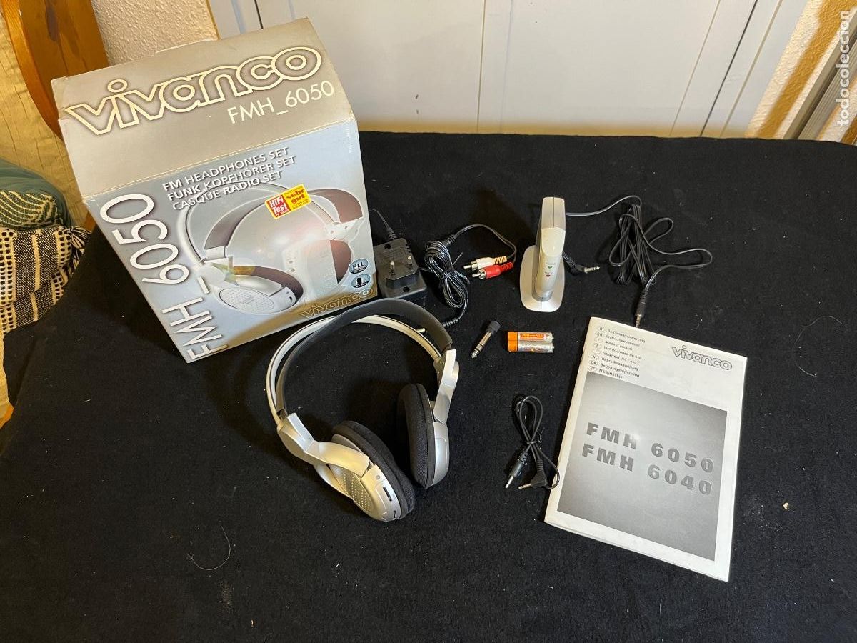 M&uacute;sica de colecci&oacute;n: Auriculares inal&aacute;mbricos Vivanco FMH 6050 completos con caja original | Sistema FM para TV Hi-Fi | V